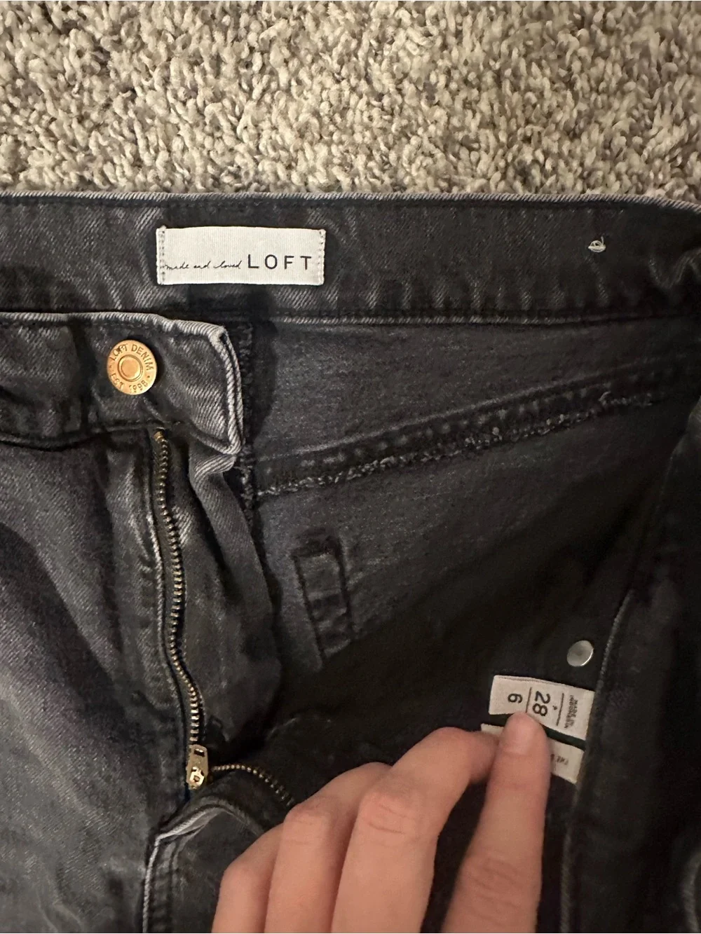 Women's Black Washed High-Rise Straight Jeans Ankle Length